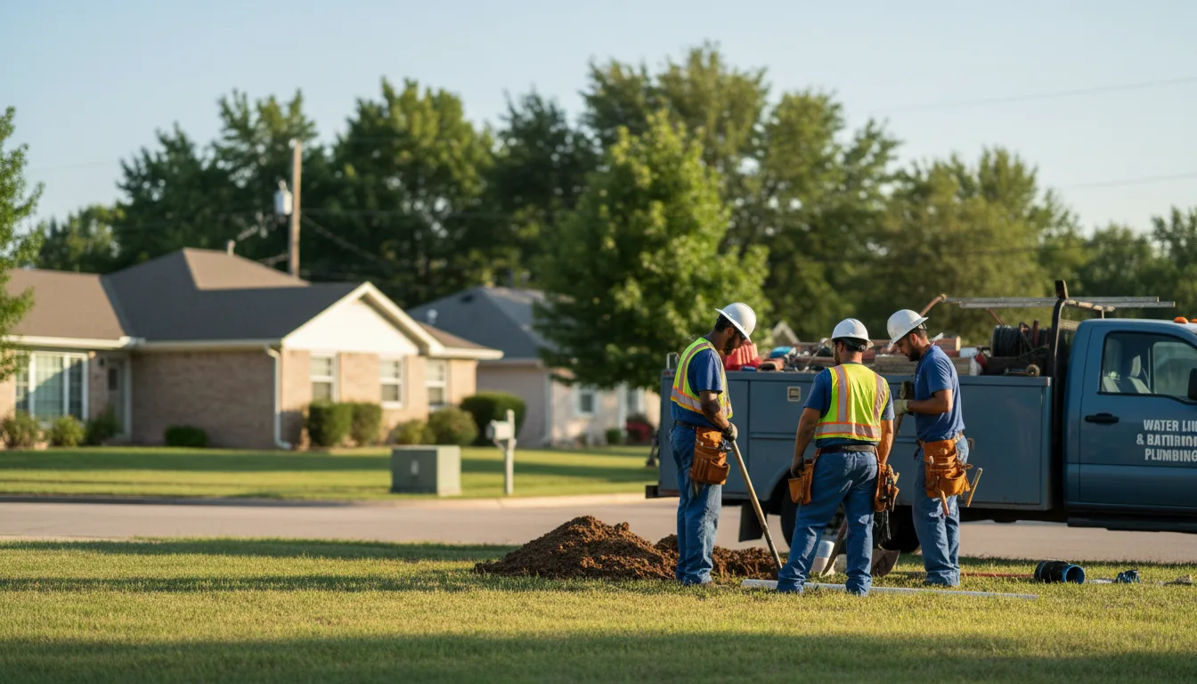 Residential water line and bathroom plumbing service in Ranburne, AL